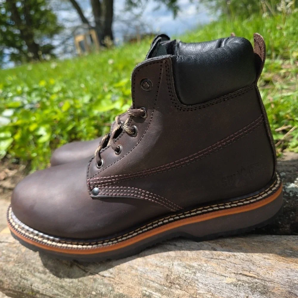 North Summit Bull Leather Work Boots Men's US Size 7.5 Brown‎ NWOT
